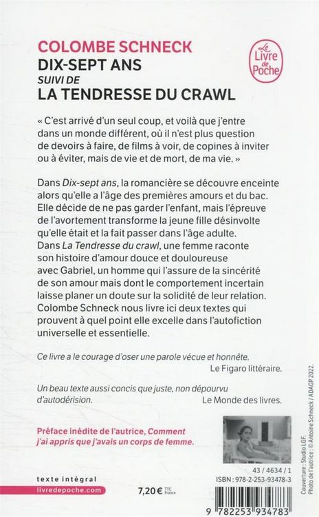 Produktbild: Dix sept ans. Suivi de La tendresse du crawl