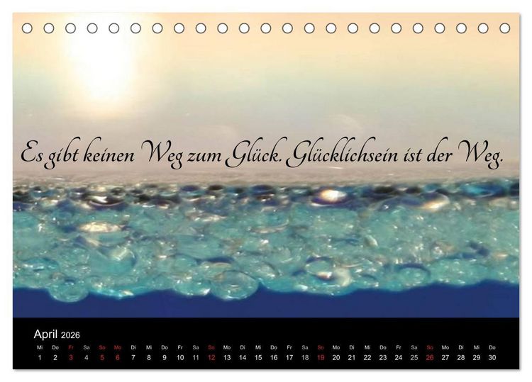 Produktbild: Mit Spr&uuml;chen und Weisheiten durch&acute;s Jahr (Tischkalender 2026 DIN A5 quer), CALVENDO Monatskalender