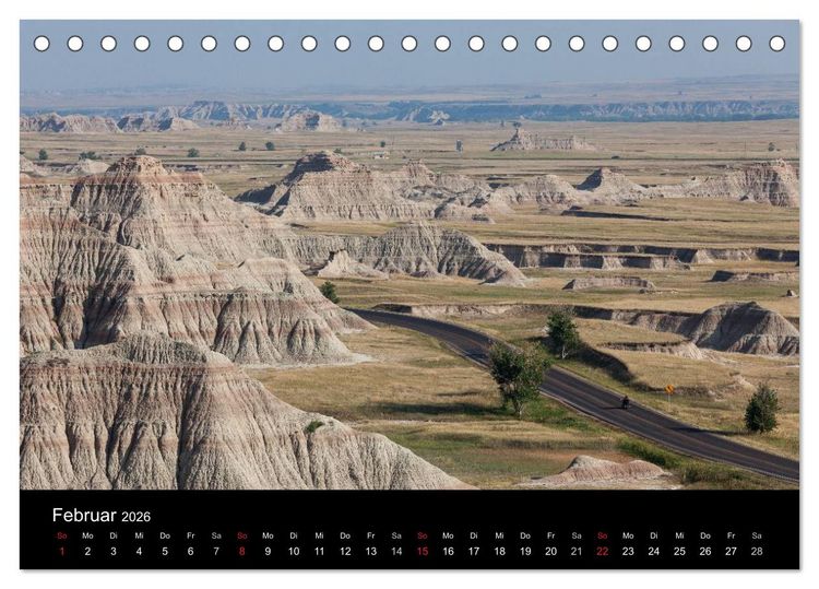Produktbild: Wyoming & South Dakota (Tischkalender 2026 DIN A5 quer), CALVENDO Monatskalender