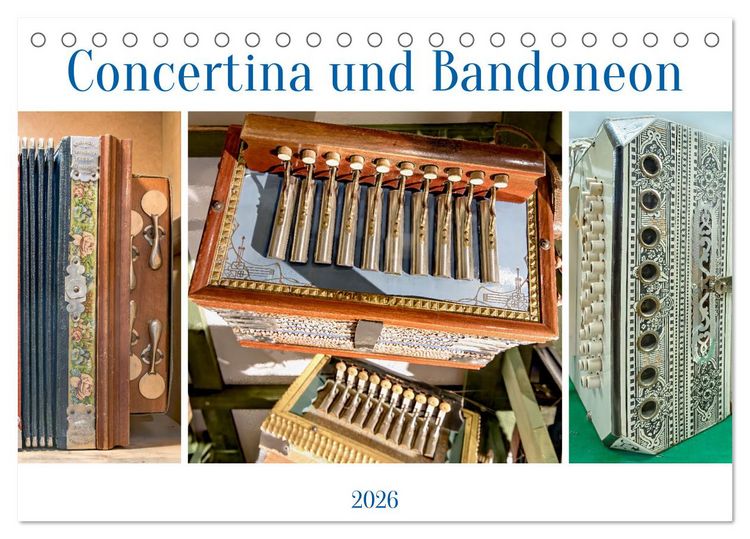 Produktbild: Concertina und Bandoneon (Tischkalender 2026 DIN A5 quer), CALVENDO Monatskalender
