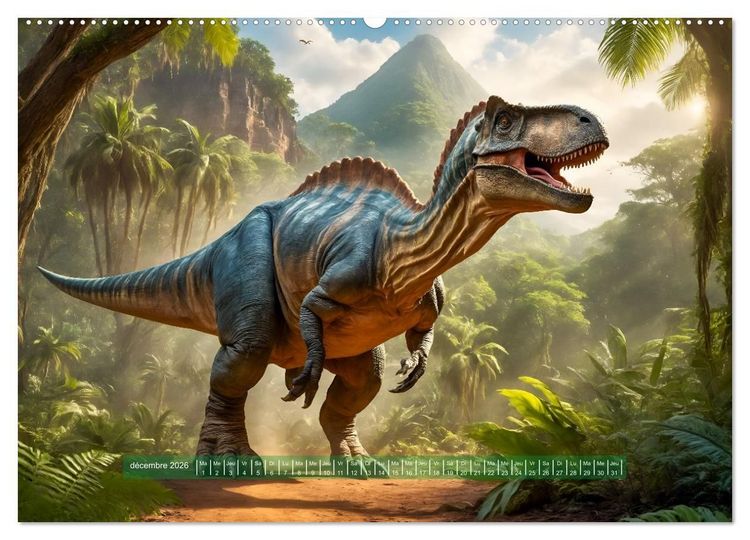 Produktbild: Un voyage vers le pass&eacute; - D&eacute;couverte de la faune (Calendrier mural 2026 DIN A2 vertical) calendrier de bureau