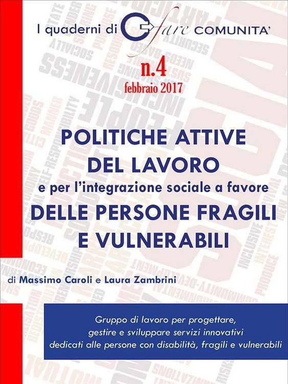 Produktbild: Politiche attive del lavoro e per l'integrazione sociale a favore delle persone fragili e vulnerabili