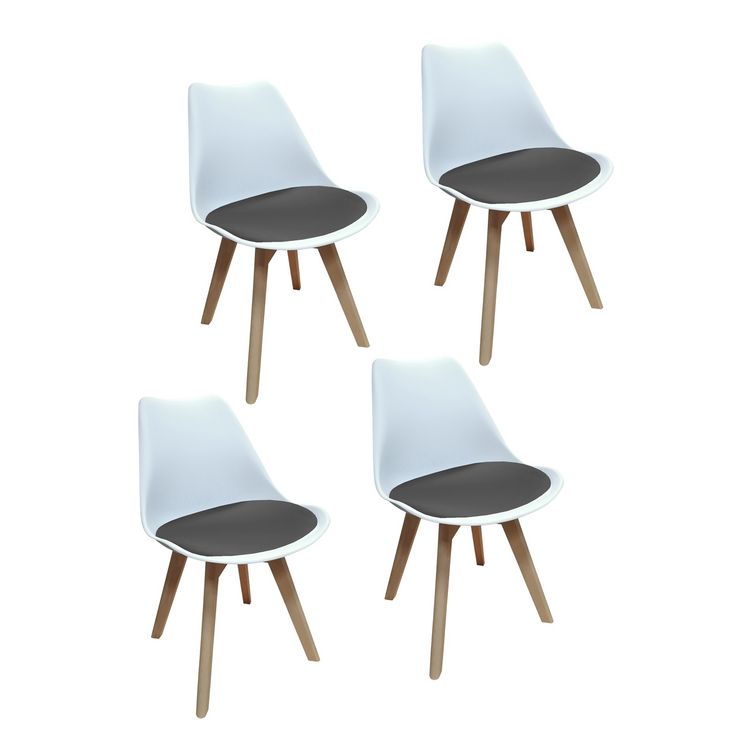 Produktbild: HTI-Living 4er Set Design-St&uuml;hle mit Sitzpolster 4er Set Design-St&uuml;hle mit Sitzpolster