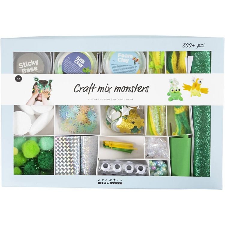 Produktbild: Creativ Company DIY Sets Basisversion Kreativ Mix, Sortierte Farben, Monster, Kreativ Box