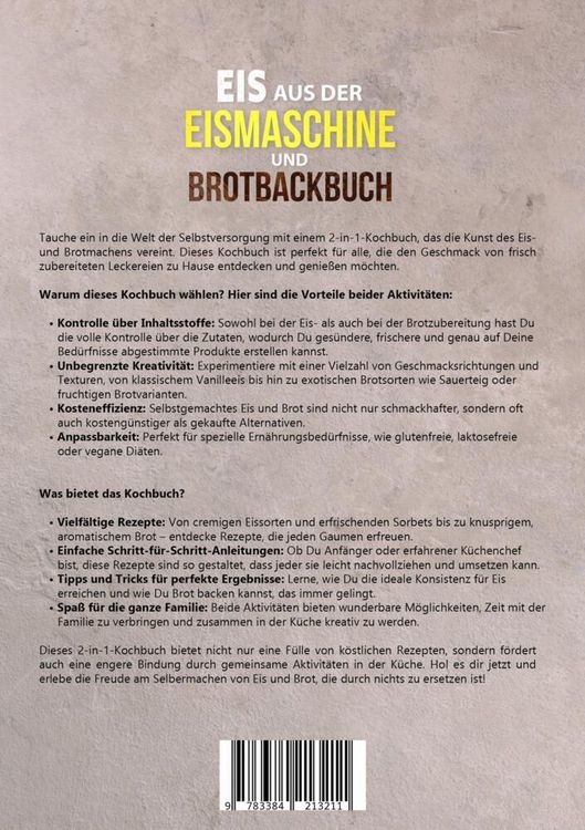 Produktbild: Eis aus der Eismaschine und Brotbackbuch