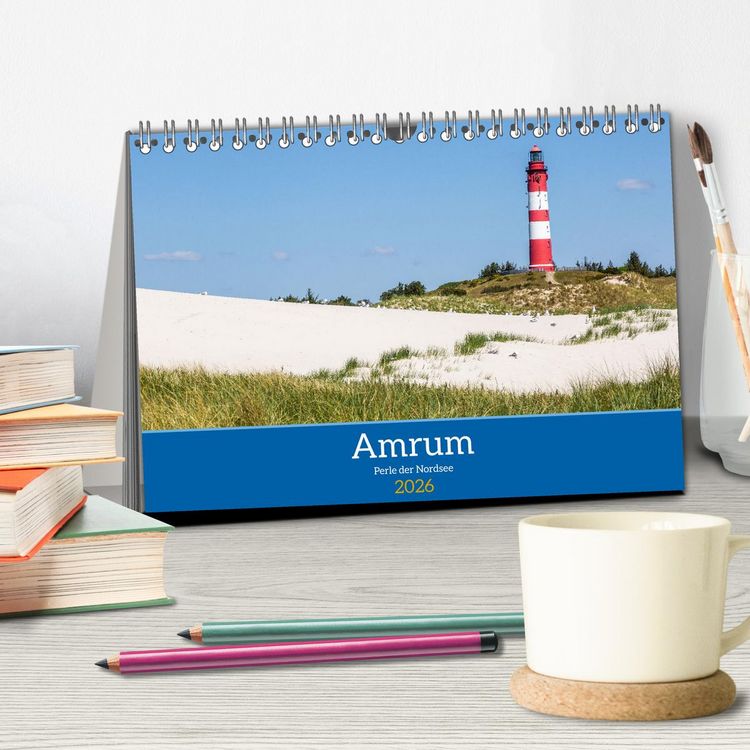 Produktbild: Amrum - Perle der Nordsee (Tischkalender 2026 DIN A5 quer), CALVENDO Monatskalender