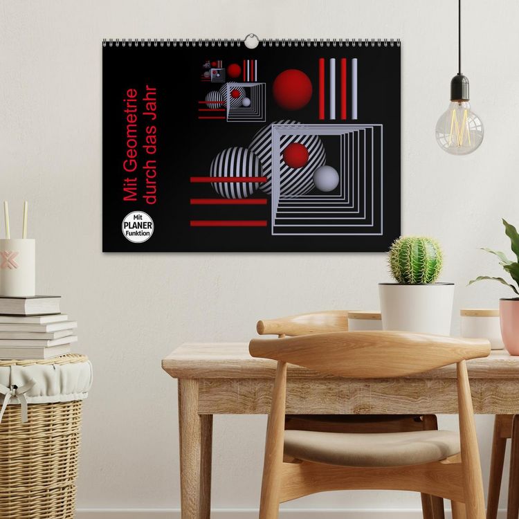 Produktbild: Mit Geometrie durch das Jahr (Wandkalender 2026 DIN A3 quer), CALVENDO Monatskalender