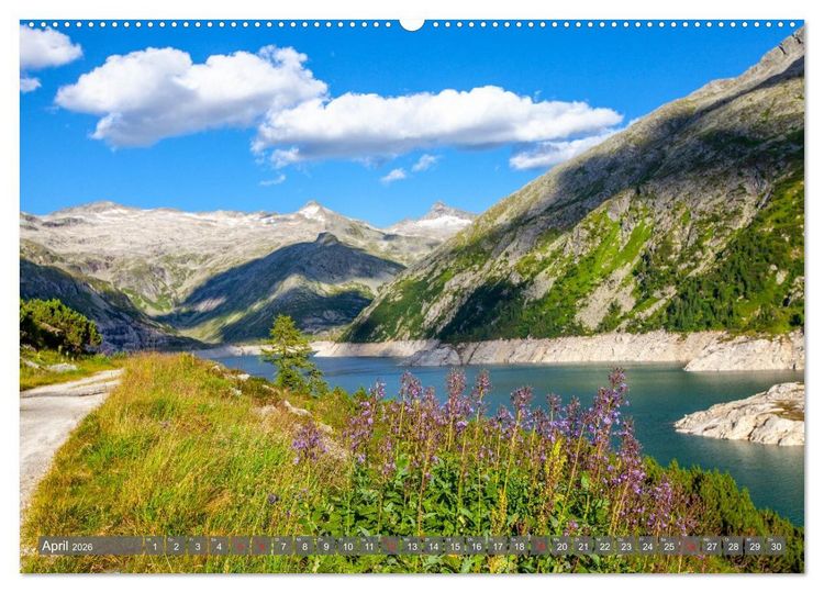 Produktbild: Berge - Gletscher - Seen (hochwertiger Premium Wandkalender 2026 DIN A2 quer), Kunstdruck in Hochglanz