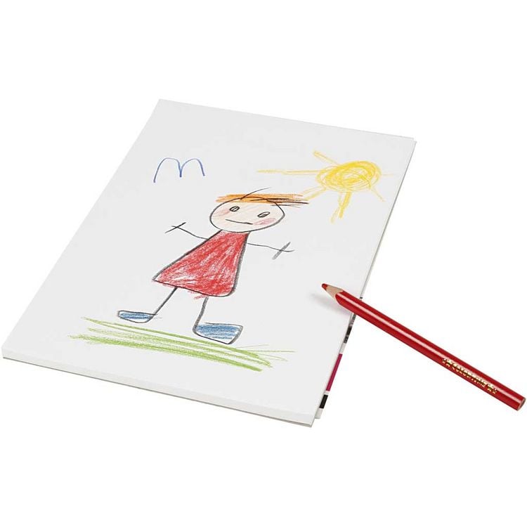 Produktbild: Creativ Company Zeichenblock, A4, Blatt 210x297 mm, 120 g, Wei&szlig;, 50 Blatt/ 1 Stk
