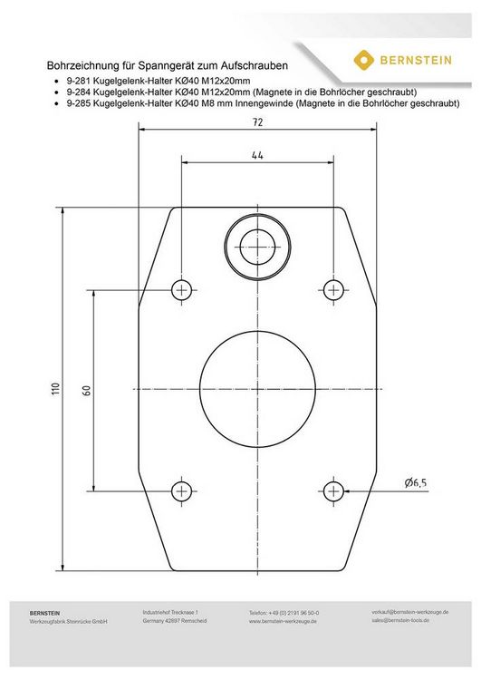 Produktbild: Bernstein Tools for Electronics 9-281 Schraubstockfu&szlig; 9-281