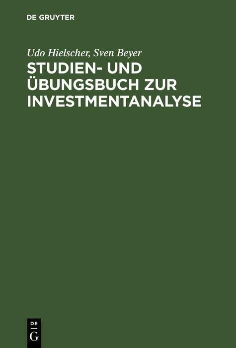 Produktbild: Studien- und &Uuml;bungsbuch zur Investmentanalyse
