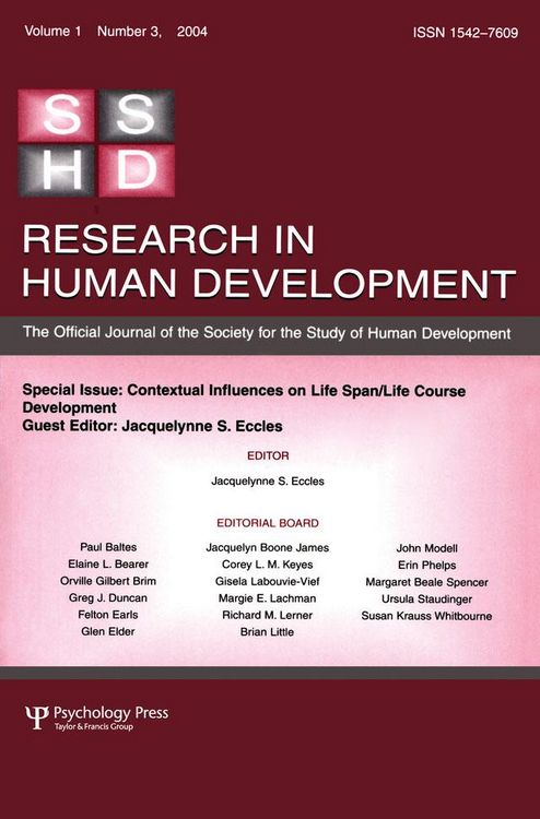Produktbild: Contextual Influences on Life Span/life Course