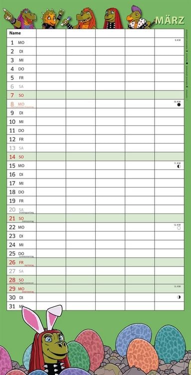 Produktbild: HeavySaurus Familienkalender 2027