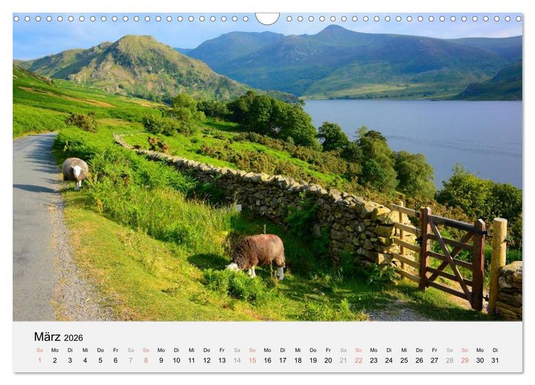 Produktbild: Sommer im Lake District (Wandkalender 2026 DIN A3 quer), CALVENDO Monatskalender