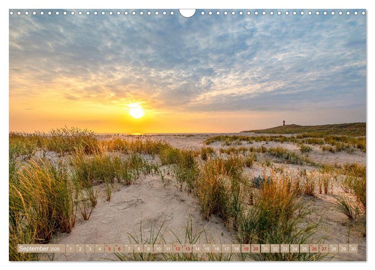 Produktbild: Sylt im Abendlicht (Wandkalender 2026 DIN A3 quer), CALVENDO Monatskalender