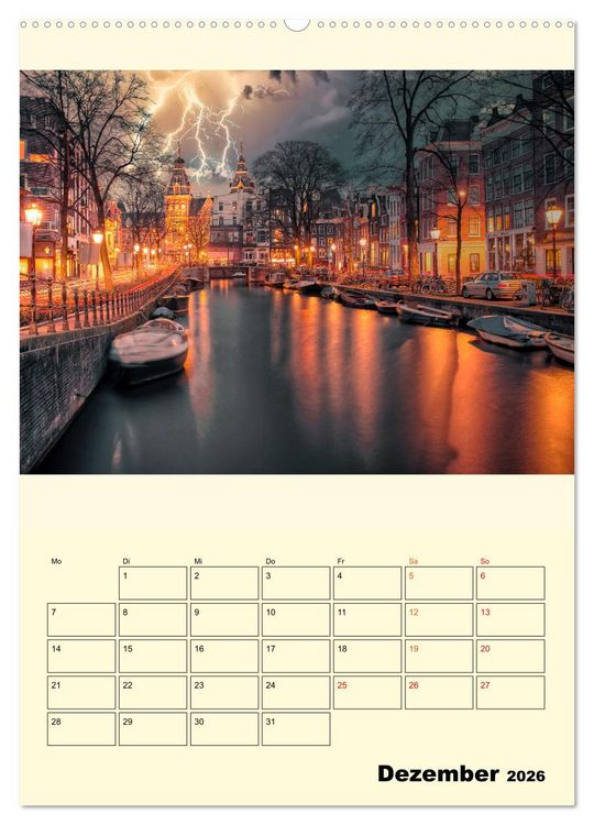 Produktbild: Metropolen im Gewitter (Wandkalender 2026 DIN A2 hoch), CALVENDO Monatskalender