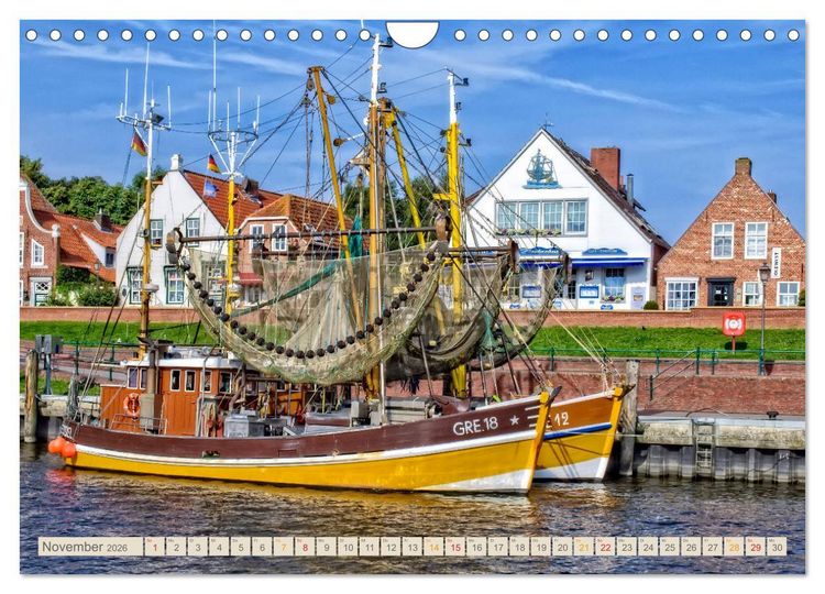Produktbild: Reise an die Nordsee - Greetsiel (Wandkalender 2026 DIN A4 quer), CALVENDO Monatskalender