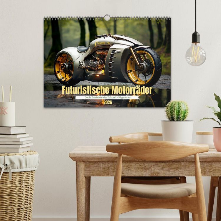 Produktbild: Futuristische Motorr&auml;der (Wandkalender 2026 DIN A3 quer), CALVENDO Monatskalender