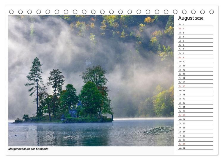 Produktbild: Willkommen am K&ouml;nigssee (Tischkalender 2026 DIN A5 quer), CALVENDO Monatskalender