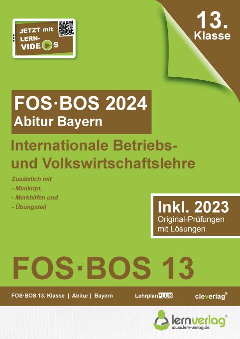 Produktbild: Abiturpr&uuml;fung FOS/BOS Bayern 2024 Internationale Betriebs- und Volkswirtschaftslehre 13. Klasse