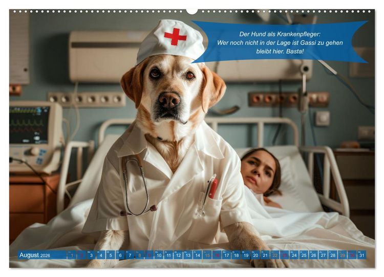 Produktbild: Tierisch lustige Krankenpfleger (hochwertiger Premium Wandkalender 2026 DIN A2 quer), Kunstdruck in Hochglanz