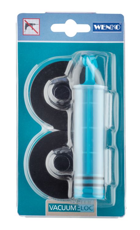 Produktbild: Eckregal 2 Etagen Mod. Classic Plus Black mit Vacuum-Loc&reg; Adapter, Befestigen ohne bohren