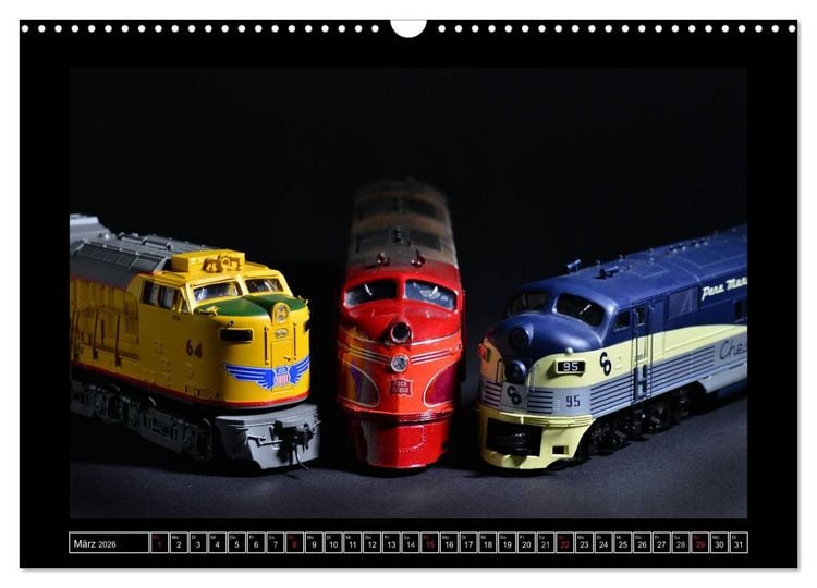 Produktbild: Amerikanische Modelleisenbahnen (Wandkalender 2026 DIN A3 quer), CALVENDO Monatskalender