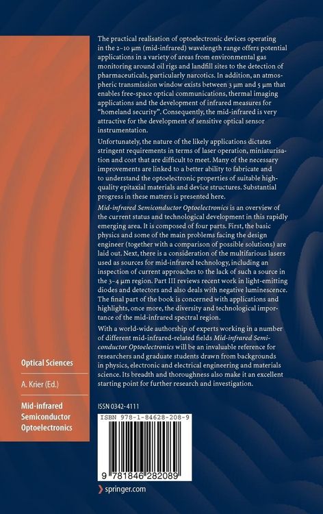 Produktbild: Mid-infrared Semiconductor Optoelectronics