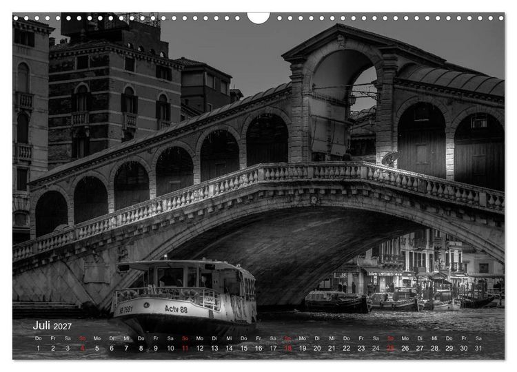 Produktbild: Venedig - Licht und Schatten (Wandkalender 2027 DIN A3 quer), CALVENDO Monatskalender