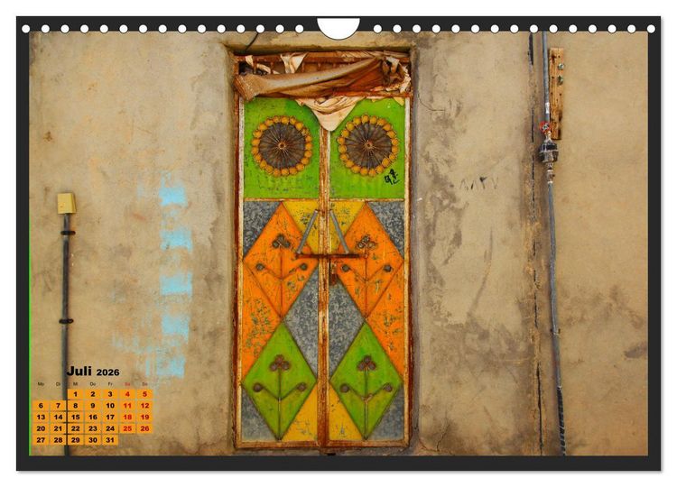 Produktbild: OMAN - Farbenfrohe orientalische T&uuml;ren (Wandkalender 2026 DIN A4 quer), CALVENDO Monatskalender