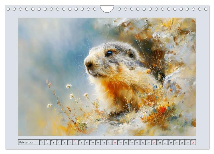 Produktbild: Murmeltiere. Kleine W&auml;chter der Berge (Wandkalender 2027 DIN A4 quer), CALVENDO Monatskalender