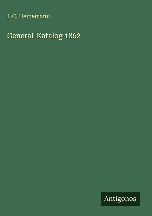 Produktbild: General-Katalog 1862
