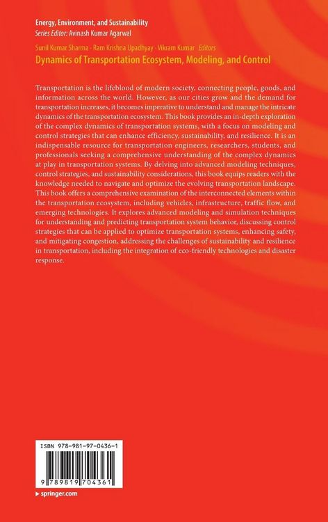 Produktbild: Dynamics of Transportation Ecosystem, Modeling, and Control