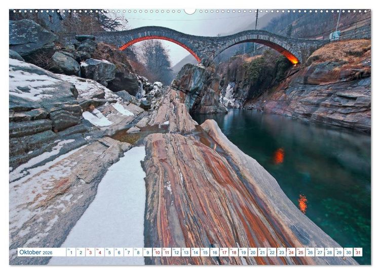 Produktbild: Schweiz - Vom Hochgebirge zu Palmen (hochwertiger Premium Wandkalender 2026 DIN A2 quer), Kunstdruck in Hochglanz