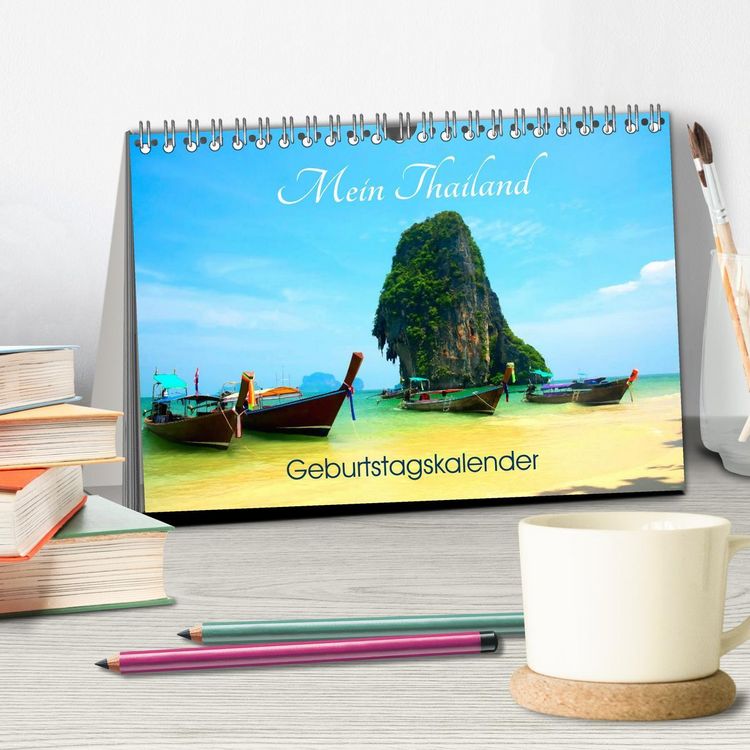 Produktbild: Mein Thailand - Geburtstagskalender (Tischkalender 2026 DIN A5 quer), CALVENDO Monatskalender