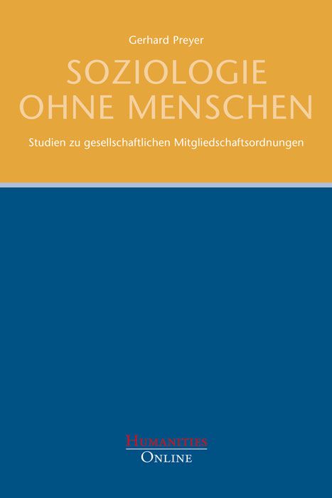 Produktbild: Soziologie ohne Menschen