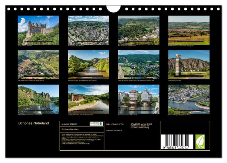 Produktbild: Sch&ouml;nes Naheland (Wandkalender 2026 DIN A4 quer), CALVENDO Monatskalender