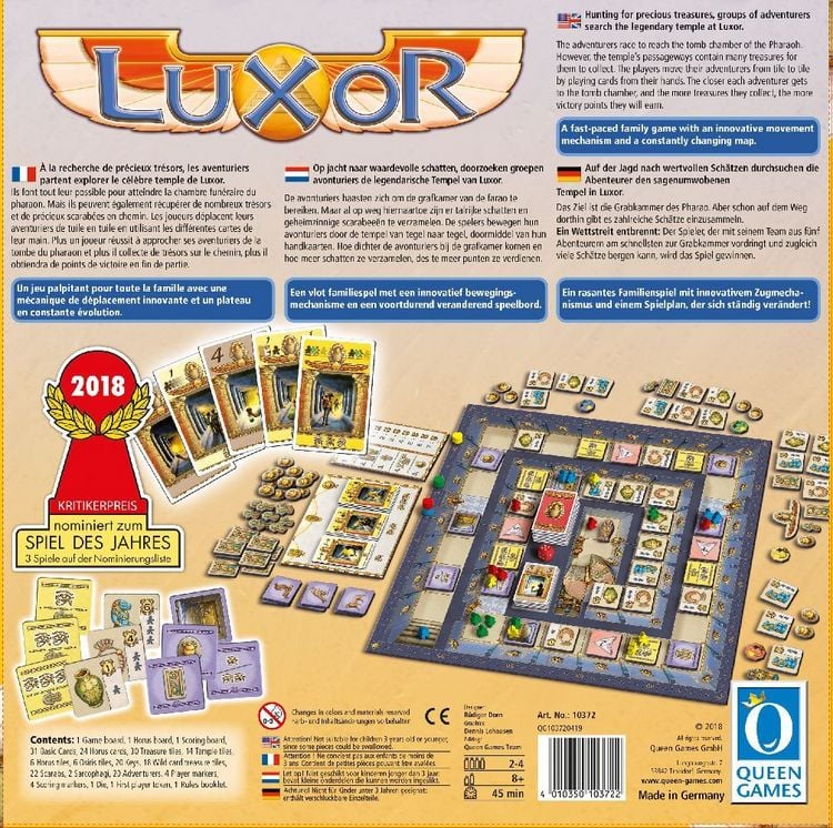 Produktbild: Queen Games - Luxor, nominiert zum Spiel des Jahres 2018