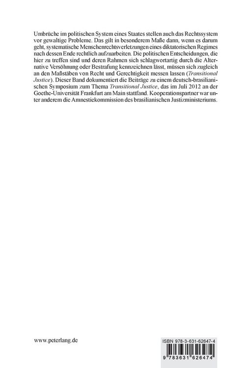Produktbild: Transitional Justice