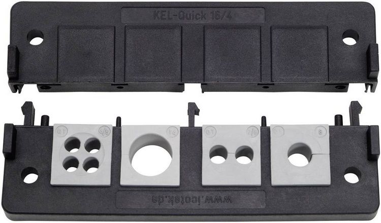 Produktbild: Icotek KEL-Quick 16/8 Kabeleinf&uuml;hrungsleiste Polyamid Schwarz 1St.