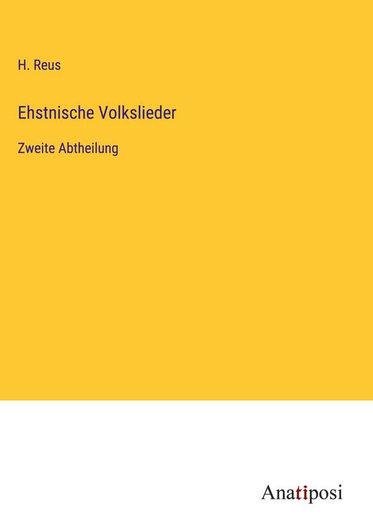 Produktbild: Ehstnische Volkslieder