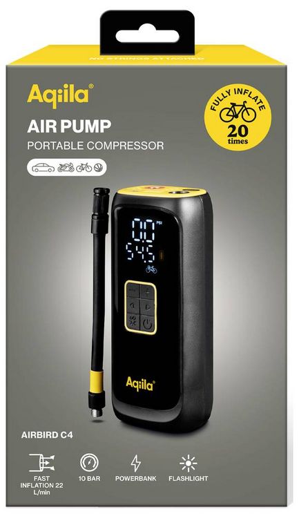 Produktbild: Aqiila AQAPC4BK475 Akku-Kompressor Airbird C4 10.3 bar