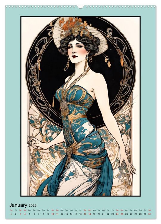 Produktbild: Women's Images of the Belle &Eacute;poque (Wall Calendar 2026 DIN A2 portrait), CALVENDO 12 Month Wall Calendar