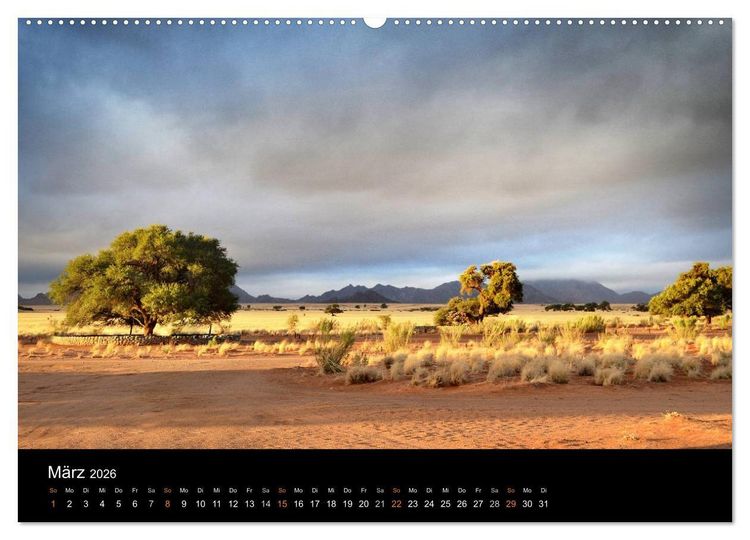 Produktbild: Namibia: Ein Traum von sanftem Licht und unendlicher Weite (hochwertiger Premium Wandkalender 2026 DIN A2 quer), Kunstdruck in Hochglanz