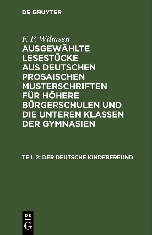 Produktbild: Der deutsche Kinderfreund, Teil 2