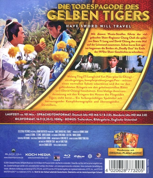 Produktbild: Todespagode des gelben Tigers - Have Sword Will Travel (Shaw Brothers Collection) (Blu-ray)