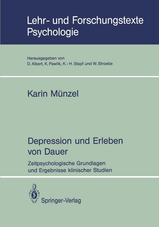 Produktbild: Depression und Erleben von Dauer
