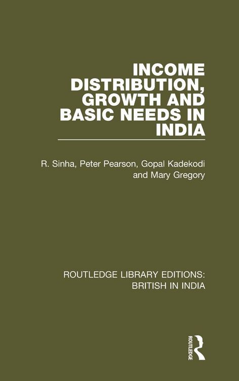 Produktbild: Income Distribution, Growth and Basic Needs in India