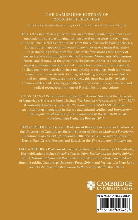 Produktbild: The New Cambridge History of Russian Literature