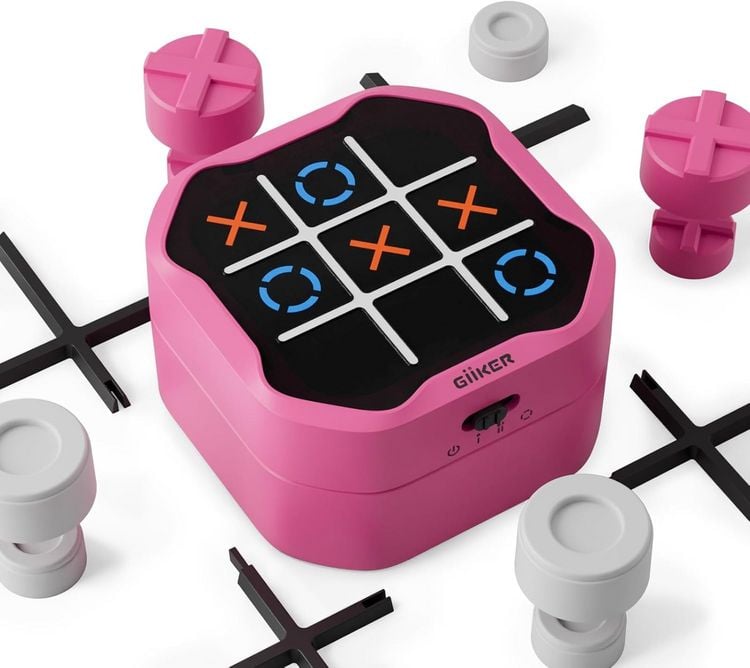 Produktbild: GiiKER Tic Tac Toe Bolt Elektronisches 3-in-1 Puzzle-Handheld-Spielkonsole, Logikspiel f&uuml;r Kinder und Erwachsene, pink